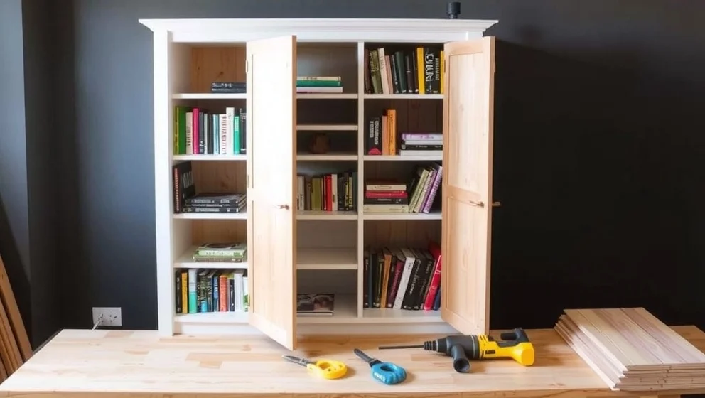 Gör egen Billy bokhylla med dörrar