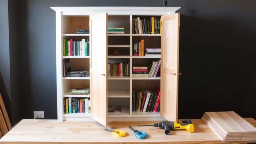 Gör egen Billy bokhylla med dörrar