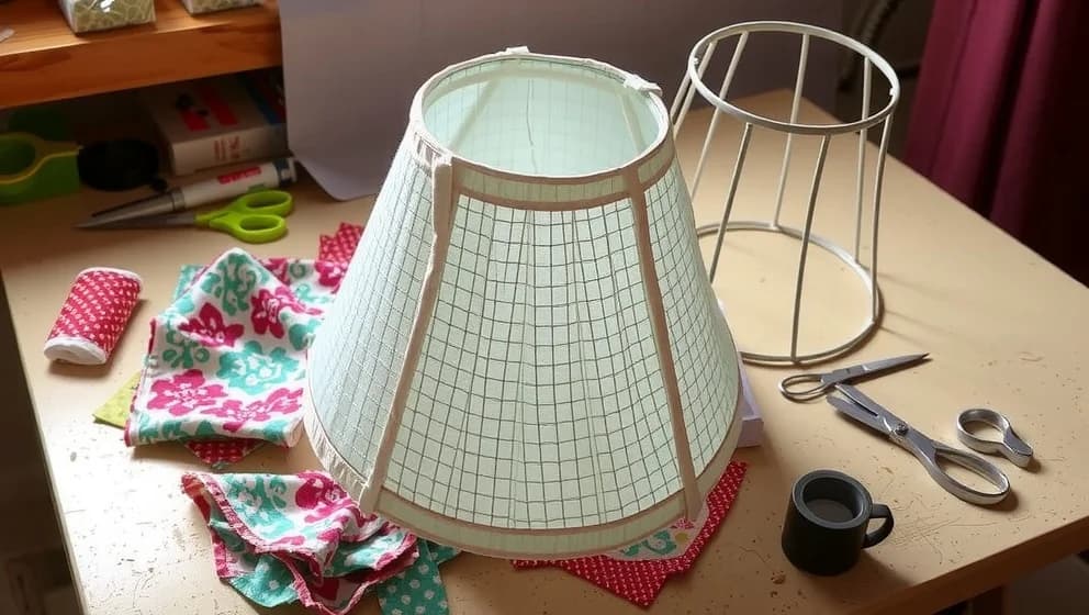 Gör en snygg lampskärm av tyg själv