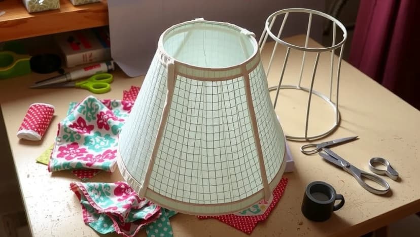Gör en snygg lampskärm av tyg själv