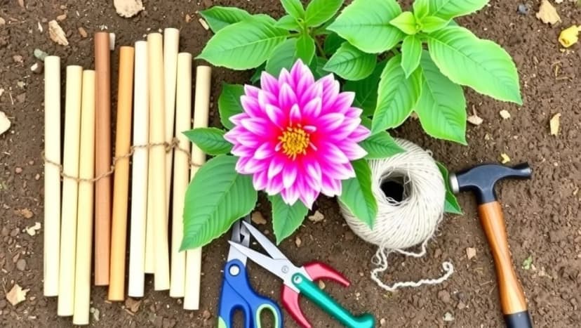 Gör dahliorna starkare med växtstöd DIY